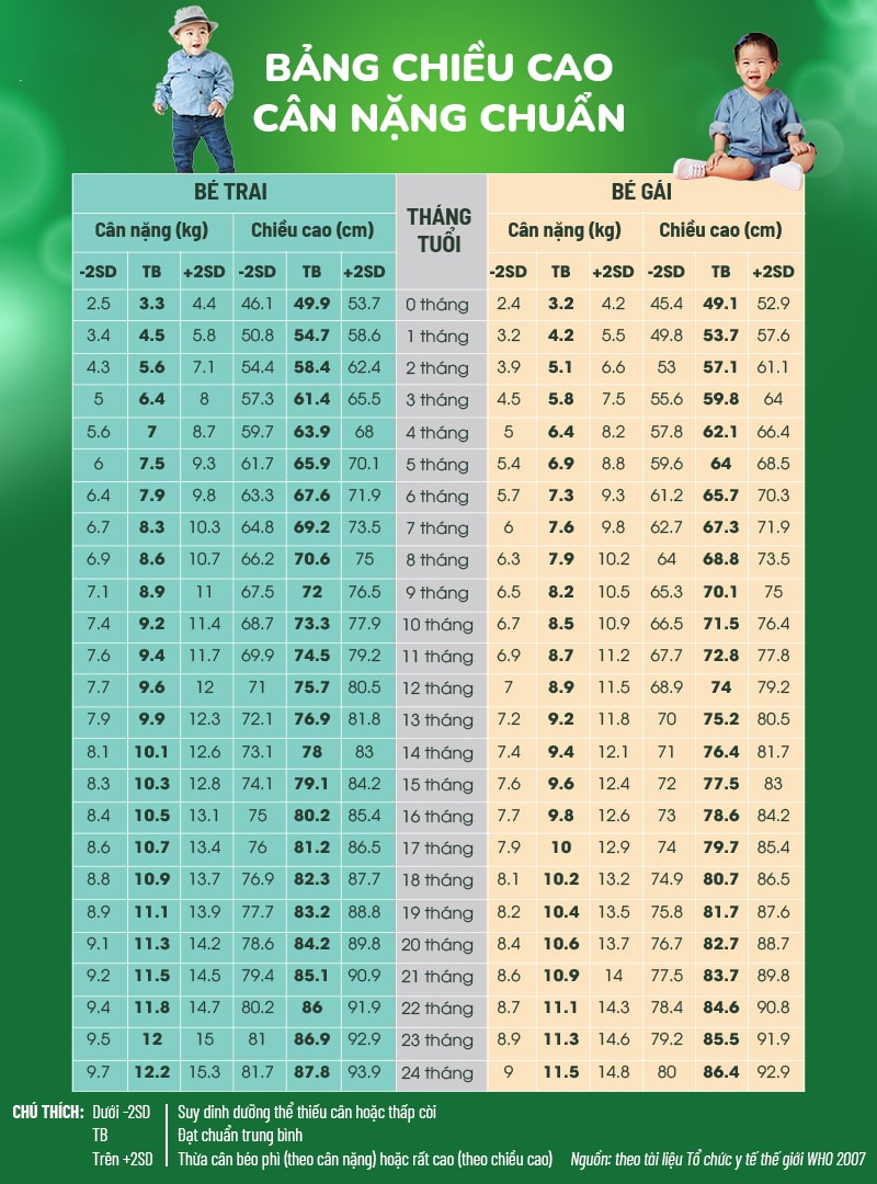 4. Biểu đồ BMI chuẩn